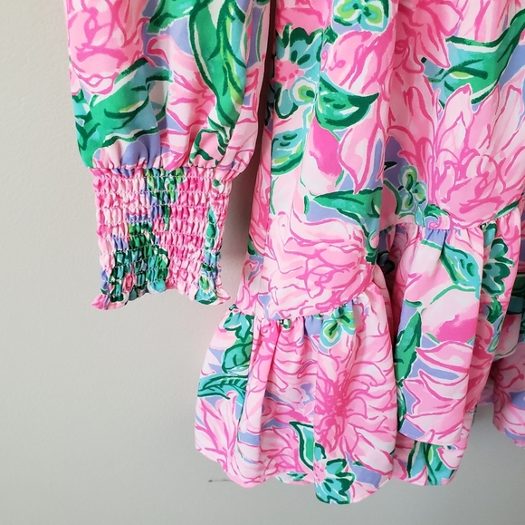 Lilly Pulitzer Cristiana Stretch Mini Dress Size 00 pink blossom try you - Picture 4 of 9